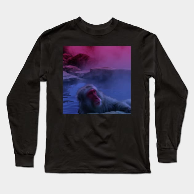 Japanese Macaque Long Sleeve T-Shirt by Trip Tank